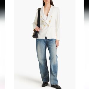 Rag & Bone Preston Wool Crepe White Blazer Size 0